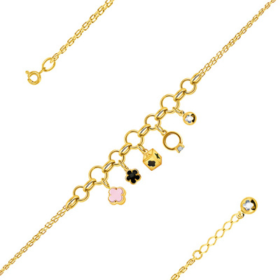 Браслет арт. ПАНДЦБ 2-94-966-Ж, Золото 585 Без эмали