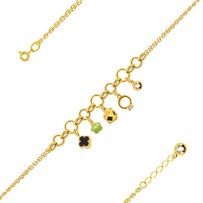 Браслет арт. ПАНДЦБ 2-94-646-Ж, Золото 585 Без эмали