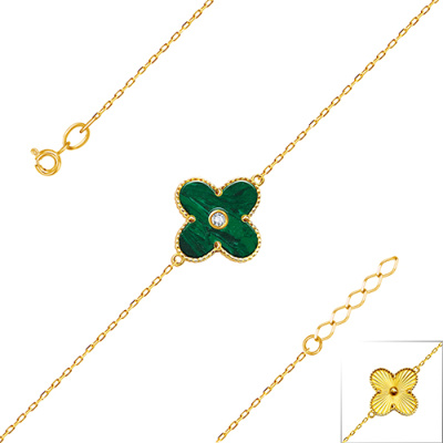 Браслет арт. ЦВ2БПФ 15-4-Ж, Золото 585