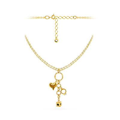 Колье арт. ПАНДЦ1К 15-40-6-Ж, Золото 585