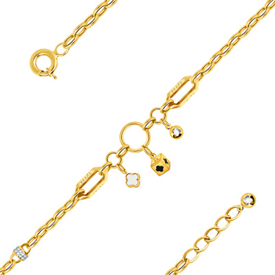 Браслет арт. ПАНДМБ 22-19-Ж, Золото 585 Без эмали