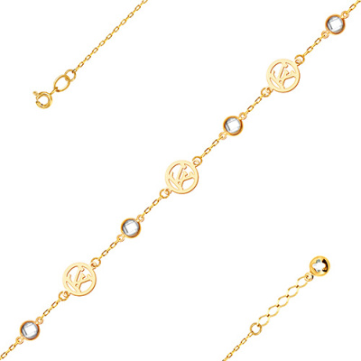 Браслет арт. ЦОФЕ1Б 13-1-4-Ж, Золото 585 Без эмали