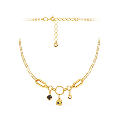 Колье арт. ПАНДЦК 22-19-6-Ж, Золото 585