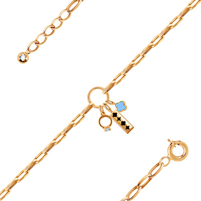 Браслет арт. ПАНДМБ 32-34-36, Золото 585 Без эмали