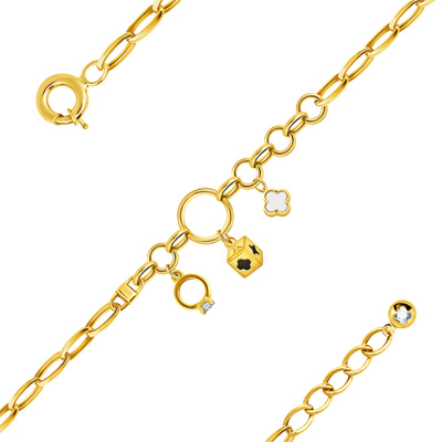 Браслет арт. ПАНДМБ 11-7-Ж, Золото 585 Без эмали