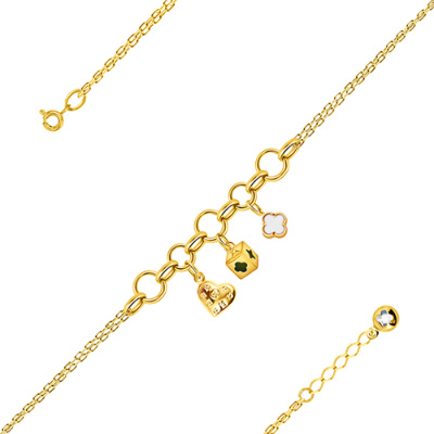 Браслет арт. ПАНДЦБ 6-9-Ж, Золото 585 Без эмали