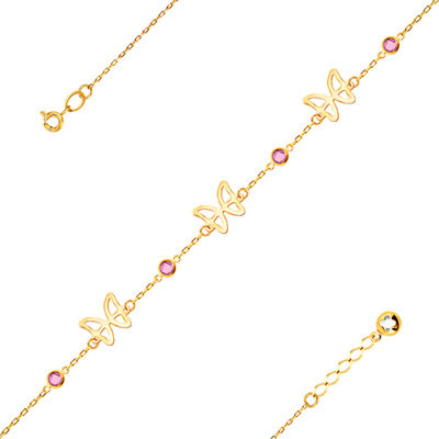 Браслет арт. ЦОФЕ1Б 3-9-9-Ж, Золото 585 Без эмали