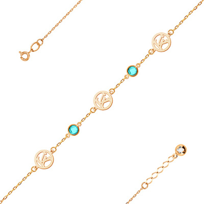 Браслет арт. ЦОФЕ1Б 12-3-4, Золото 585 Без эмали