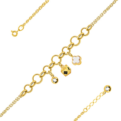 Браслет арт. ПАНДЦБ 2-19-Ж, Золото 585 Без эмали